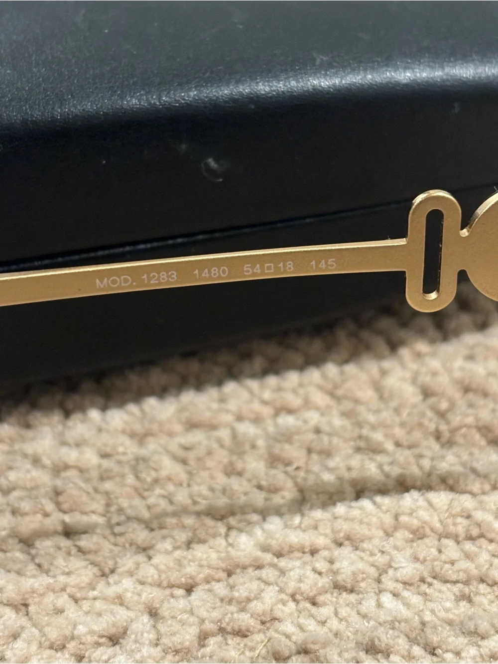 Versace Burgundy/Gold Eyeglass Frames + Case